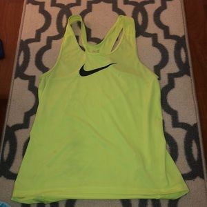 Neon Green Nike Pro Racerback Tank Top